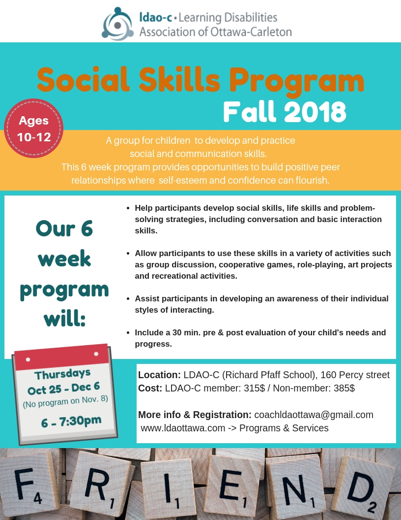 Social Skills Development for Children LDAOC Learning Disabilities